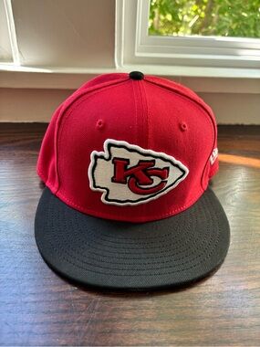 Kids Kansas City Chiefs Red & Black Adjustable Cap 9Fifty New Era